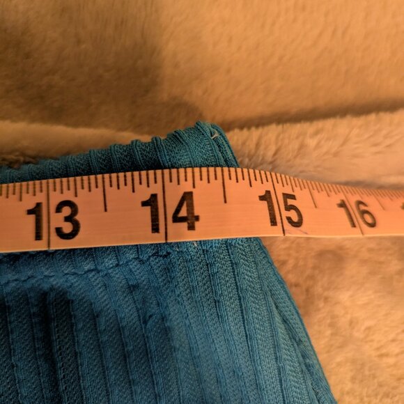 Vintage 1960s 1970s Dutchmaid Blue Pull On Polyester Pants Slacks Size Large - Picture 8 of 9